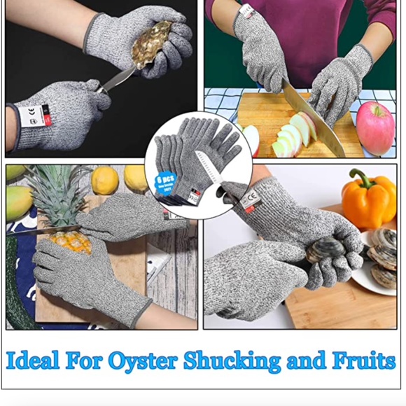 NEW Cut Resistant Gloves with Upgraded Safety (3 Pair Set) Size Medium - Picture 5 of 6